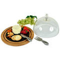 Provence Bamboo & Slate Cheese Board w/ Glass Dome